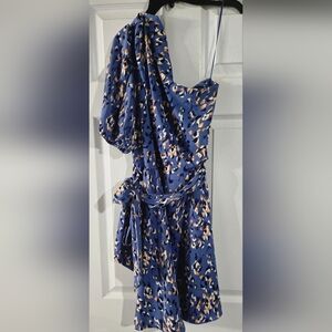 Nine West Blue and Orange Patterned Dress